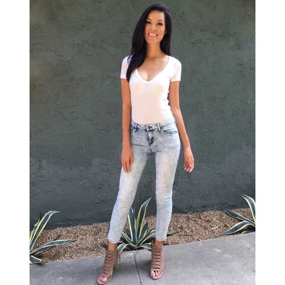 FOREVER 21 PREMIUM DENIM Retro Blue Ankle Jeans 26 - Picture 2 of 6